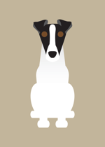 ワイヤーフォックステリア」Wire Fox Terrier アクリル画 SM